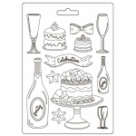 Lágy PVC nyomóforma A5 - Masquerade flut and cakes