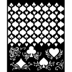 Vastag stencil cm 20X25 - Master of Magic cards pattern