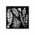 Vastag stencil cm 12X12 - Leaves