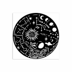 Vastag stencil cm 12X12 - Cosmos circle