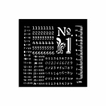 Vastag stencil cm 12X12 - Numbers pattern