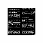 Vastag stencil cm 12X12 - Dictionary