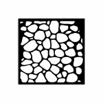 Vastag stencil cm 12X12 - Hidden Grove stone pattern