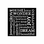 Vastag stencil cm 12X12 - Hidden Grove writings