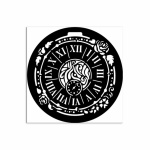 Vastag stencil cm 12X12 - House of Roses clock