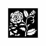 Vastag stencil cm 12X12 - House of Roses big rose