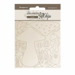 Chipboard cm 14x14 - Hidden Grove mushrooms