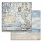 Scrapbooking kétoldalas papír - Silent Sea van