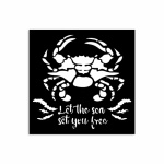 Vastag stencil cm 12X12 - Silent Sea crab