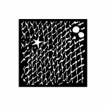 Vastag stencil cm 12X12 - Silent Sea net
