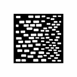 Vastag stencil cm 12X12 - Silent Sea bricks pattern