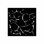 Vastag stencil cm 12X12 - Silent Sea crackle pattern