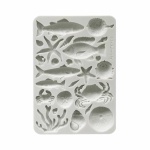 Szilikon öntőforma A5 - Silent Sea shells and fish