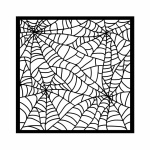 KSTDQ127 - Vastag stencil cm 18X18 - Whispering woods spider pattern