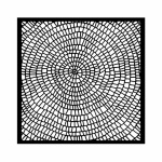 KSTDQ128 - Vastag stencil cm 18X18 - Whispering woods bark pattern