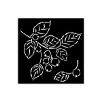 KSTDS60 - Vastag stencil cm 12X12 - Whispering woods berries