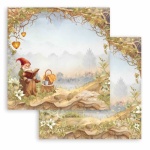 SBB1093 - Scrapbooking kétoldalas papír - Whispering woods gnome