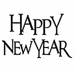 Akril pecsételő 5 x 7 cm - Happy New Year