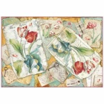 Dekupázs rizspapír 48x33 - Tulipánok