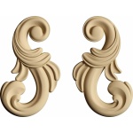 Hőre lágyuló fa DS 01 ciráda 12,5 x 7,5 x 1 cm - 2 db-os