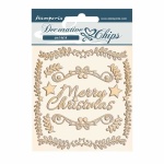 Chipboard cm. 14x14 Pink Karácsonyi keretek