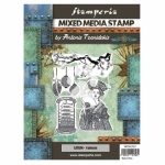 Mixed Media Stamp cm 15x20 Sir Vagabond Japánban lámpás