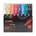 UNI POSCA PC1M 8 db-os készlet (fek.,zöld,vkék,kék,piros,rose,sárga,feh.)