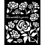 Vastag stencil cm 20X25 - Timeless roses