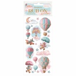 Rub-on cm 10,16x21,6 - Candy Christmas air balloons