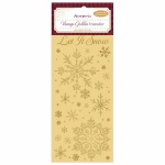 Vintage Golden Transfer cm 10,16x21,6 - Let it snow