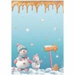 A4 rizspapír csom. - Candy Christmas snowmen