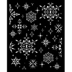 Vastag stencil cm 20X25 - The Owl's House snowflakes