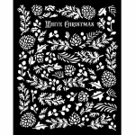 Vastag stencil cm 20X25 - The Owl's House pine cones