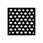 Vastag stencil cm 12X12 - Alice in Christmas poker cards