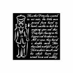 Vastag stencil cm 12X12 - Alice in Christmas soldiers