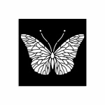 Vastag stencil cm 12X12 - Quiet Days butterfly