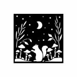 Vastag stencil cm 12X12 - Herbarium Silvae squirrel