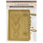 KLSM77 - MDF figurák: Family plate family hearts