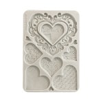 KACMA600 - Szilikon öntőforma A5 - Family hearts