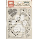 WTK234 - Akril pecsételő cm 14x18 - Family hearts