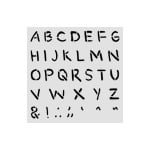 KSTDS70 - Vastag stencil cm 12X12 - Baby alphabet