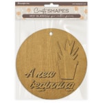 KLSM84 - Crafty shapes: A new Beginning round tag with plant